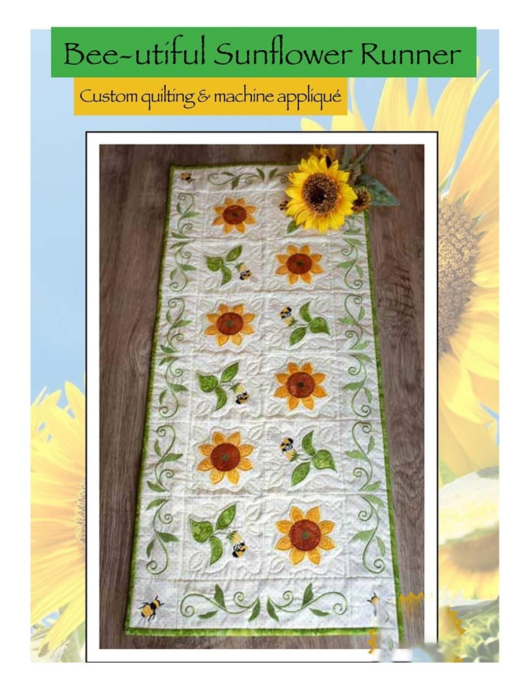 Amelia Scott Designs Bee-utiful - Patrón de girasol