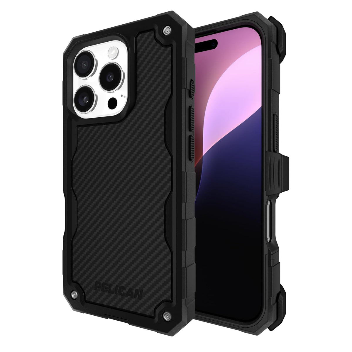 Pelican Voyager Funda Resistente para iPhone 16 Pro, Compatible con MagSafe, Negro - Carbon