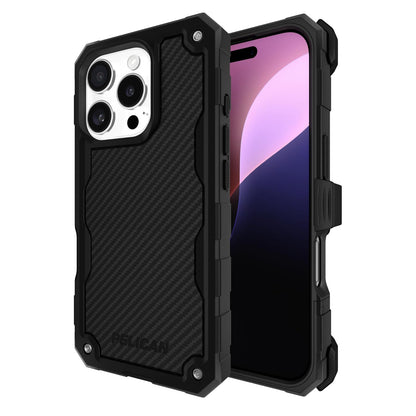 Pelican Voyager Funda Resistente para iPhone 16 Pro, Compatible con MagSafe, Negro - Carbon