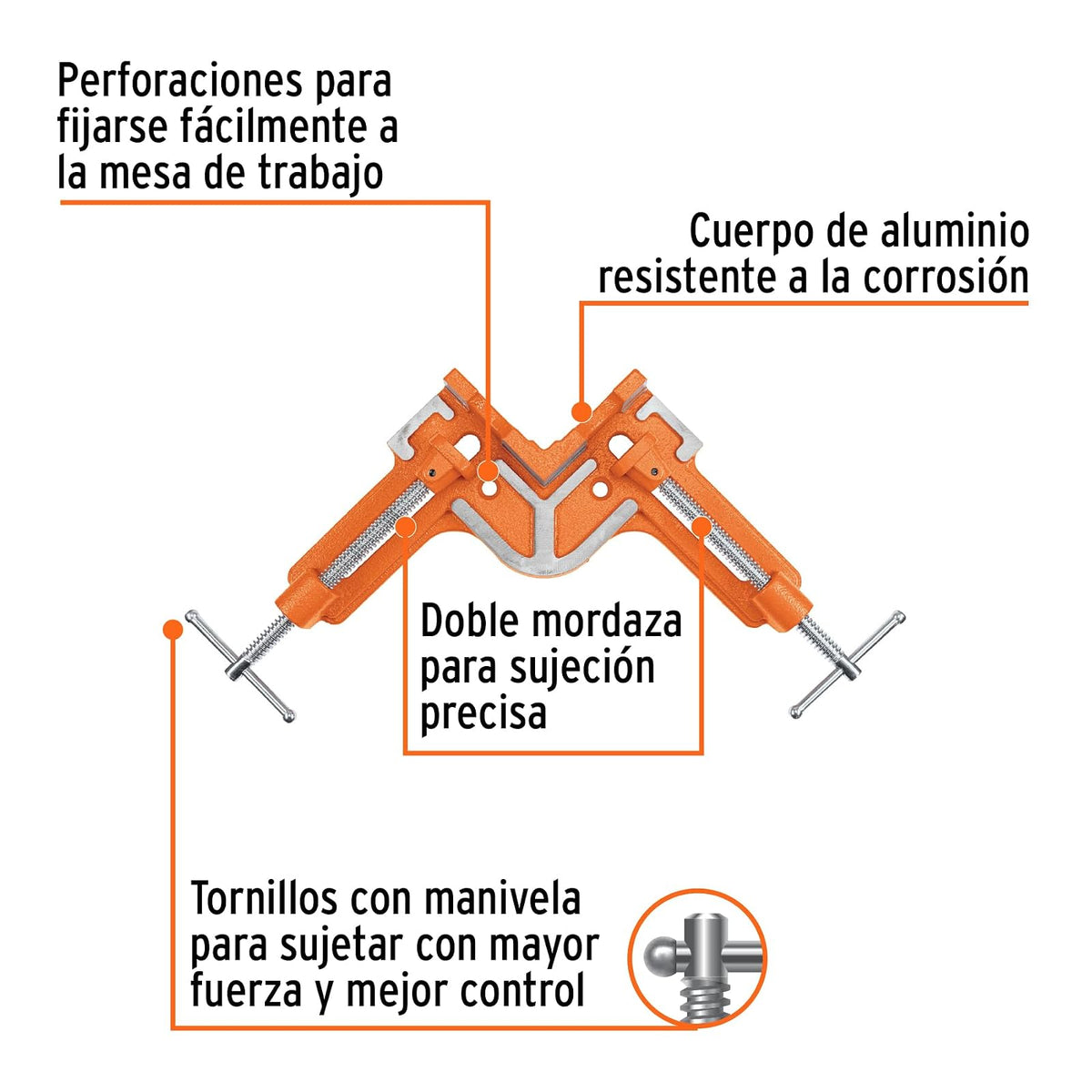 Truper PESQ-45, Prensa esquinera profesional 4-1/2"