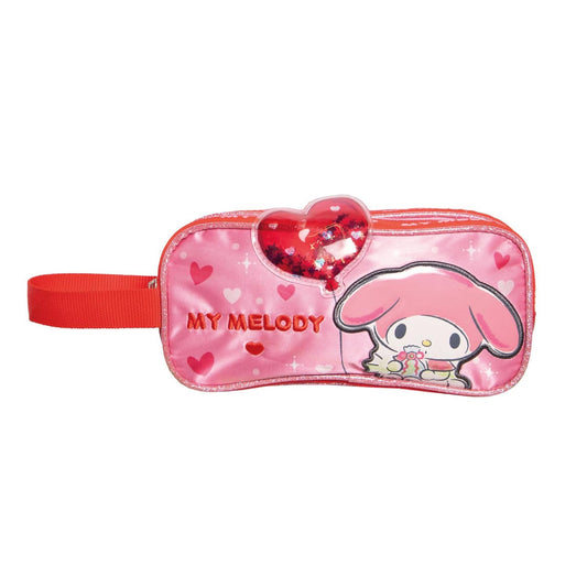 Ruz Lapicera Triple Infantil y Preescolar | My Melody | 100% Poliéster | Bolso Escolar para Niños con Múltiples Bolsillos y Cierre de Cremallera | Recomendado desde 3 años