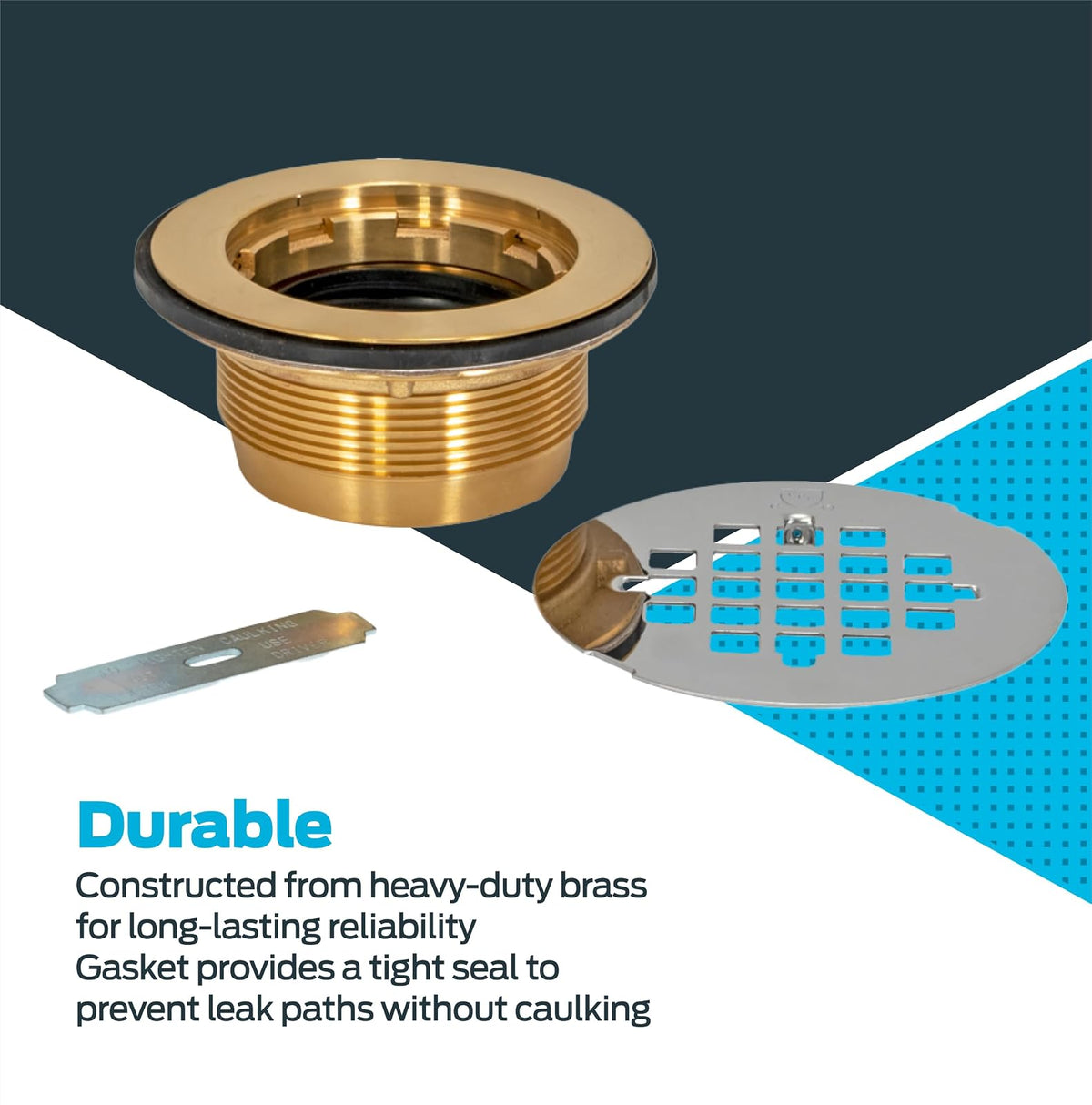 Eastman 15306 - Drenaje para ducha (latón, IPS, 5 cm, acero inoxidable, 5 cm)