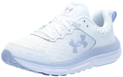 Under Armour Tenis de Correr para Mujer - (109) Blanco - Blanco - Metálico Celeste - 28.0 cm
