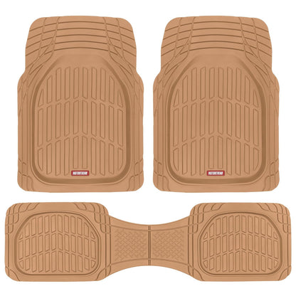 Motor Trend FlexTough Tapetes de Goma para Auto, SUV, Camioneta y Van - Beige
