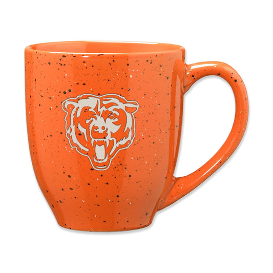 Rico Industries NFL Football Chicago Bears Alternate - Taza de café de cerámica moteada grabada con láser de 16 onzas