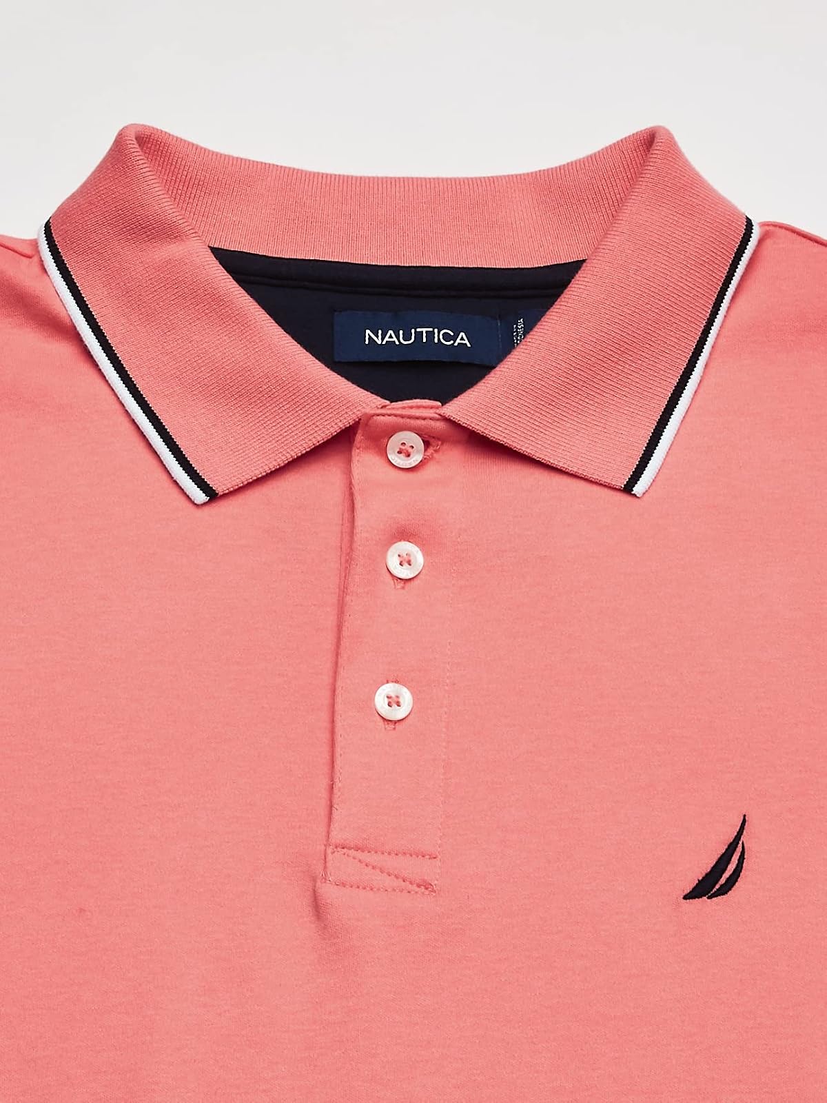 Nautica Polo de Manga Corta de Ajuste clásico de algodón Suave y Liso. Camisa de Polo para para Hombre