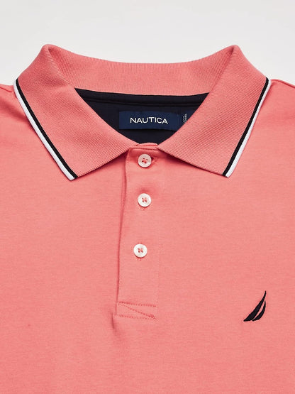 Nautica Polo de Manga Corta de Ajuste clásico de algodón Suave y Liso. Camisa de Polo para para Hombre
