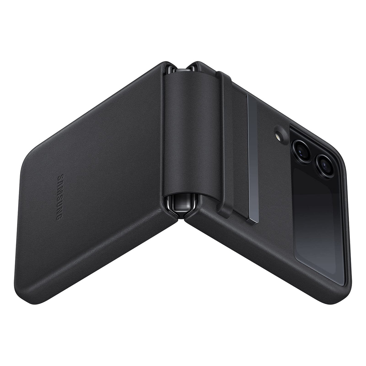 Samsung Funda para Galaxy Z Flip4 con Correa de Sujeción - Z Flip4 - Piel - Negro