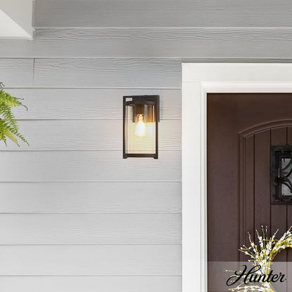 Hunter Fan, Colgante de pared Astwood Negro Mate para Exterior 1 Luz 12 pulgadas