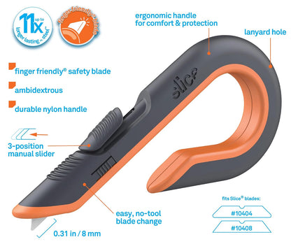 Slice 10503 cortador de caja retráctil automático con hoja de cerámica, Locking Blade, Pacquete 6