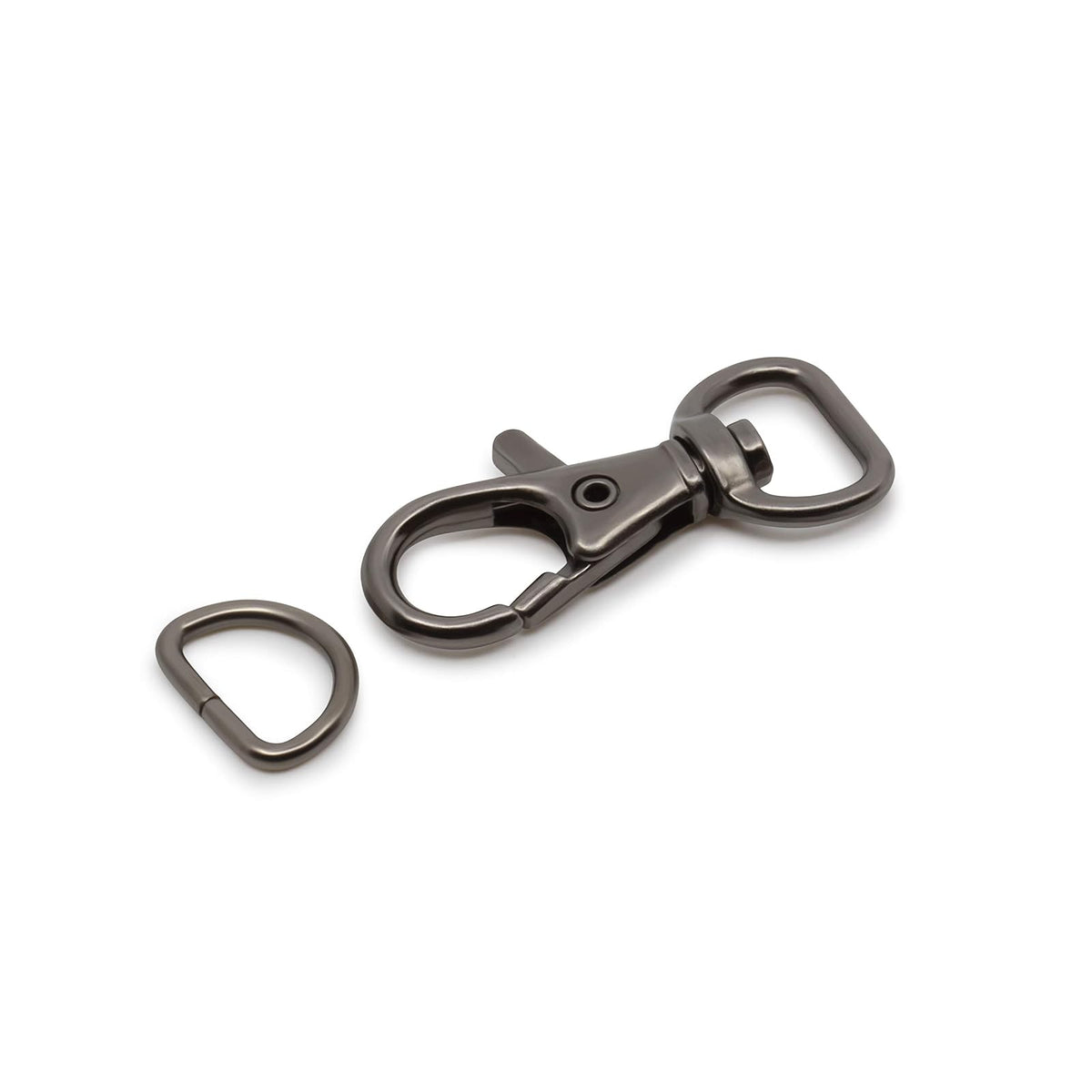 Dritz - Ganchos giratorios y anillos en D de 1,27 cm, bolsa de bronce y accesorios de mano, 1/2 pulgadas, 12 unidades