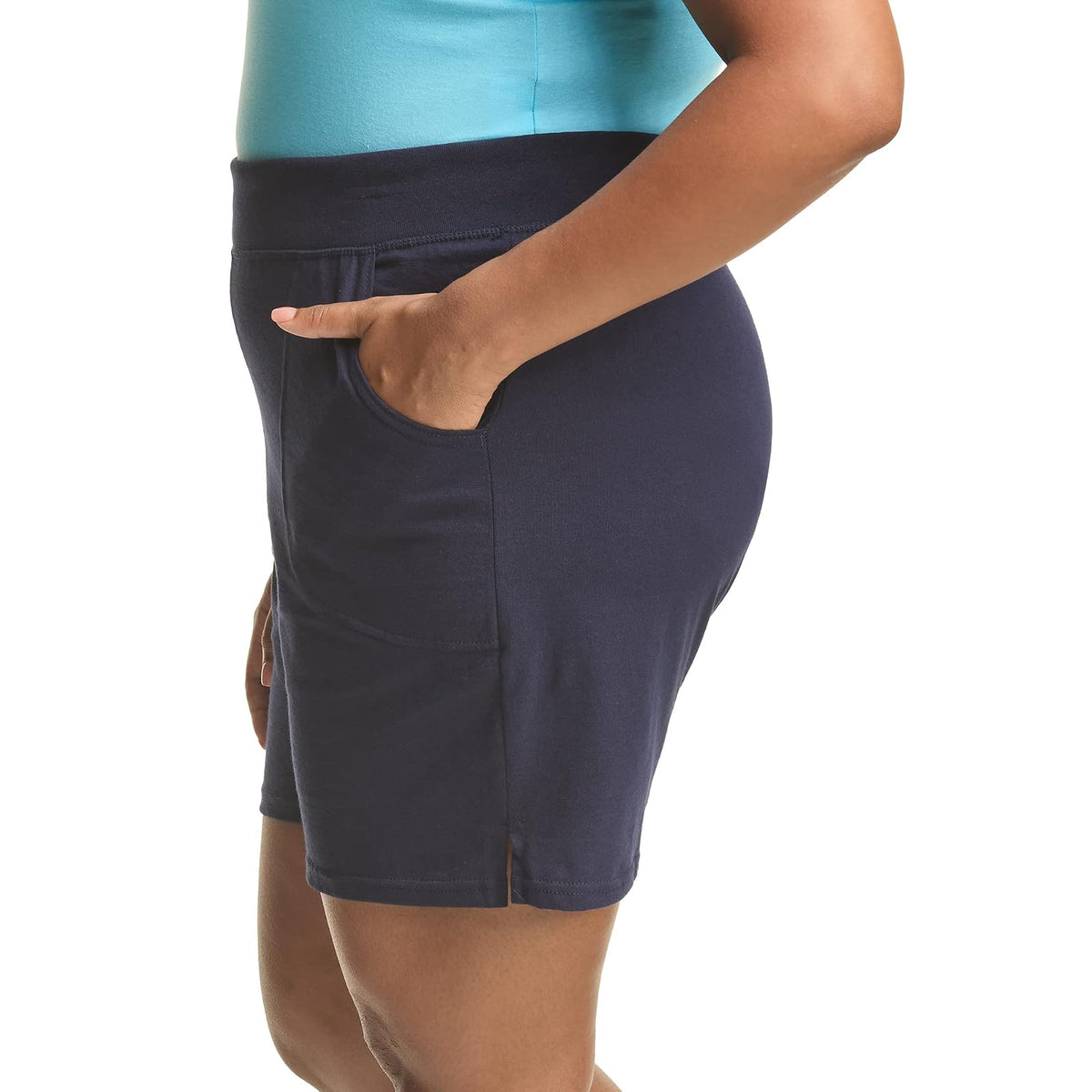 Just My Size Pantalones Cortos sin Cordones de Punto de algodón para Mujer