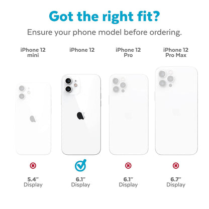 Speck Products Presidio Perfect-Clear + Glitter iPhone 12, iPhone 12 Pro, Funda Transparente con Purpurina Dorada/Transparente