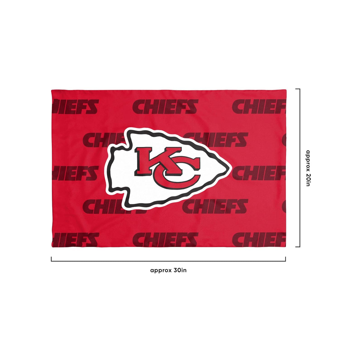 Foco NFL - Juego de 2 Fundas de Almohada estándar con Logotipo Grande del Equipo
