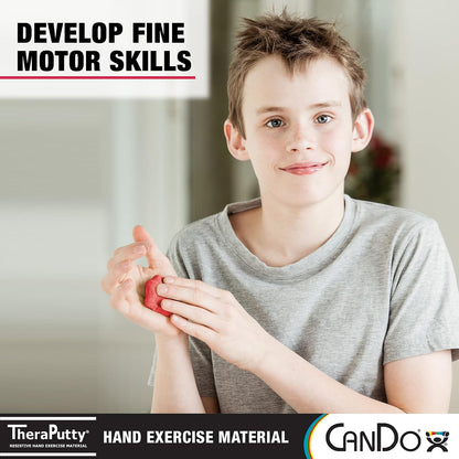 CanDo TheraPutty - Masilla de ejercicio de mano estándar para rehabilitación, ejercicios, terapia de manos, terapia ocupacional, fortalecimiento de manos, mejora las habilidades motoras, alivio del estrés