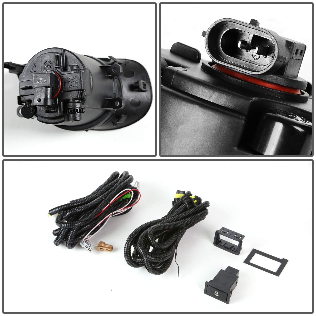 DNA Motoring FL-TYAR063D-CH Fog Light w/Switch [for 06-08 Yaris Hatchback]