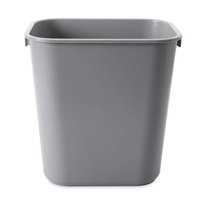 Rubbermaid Commercial Products - Bote de basura rectangular lateral de computadora, 3.5 galones, pequeño, gris, para recámara/baño/oficina, se adapta debajo del computadora/gabinete/fregadero, paquete