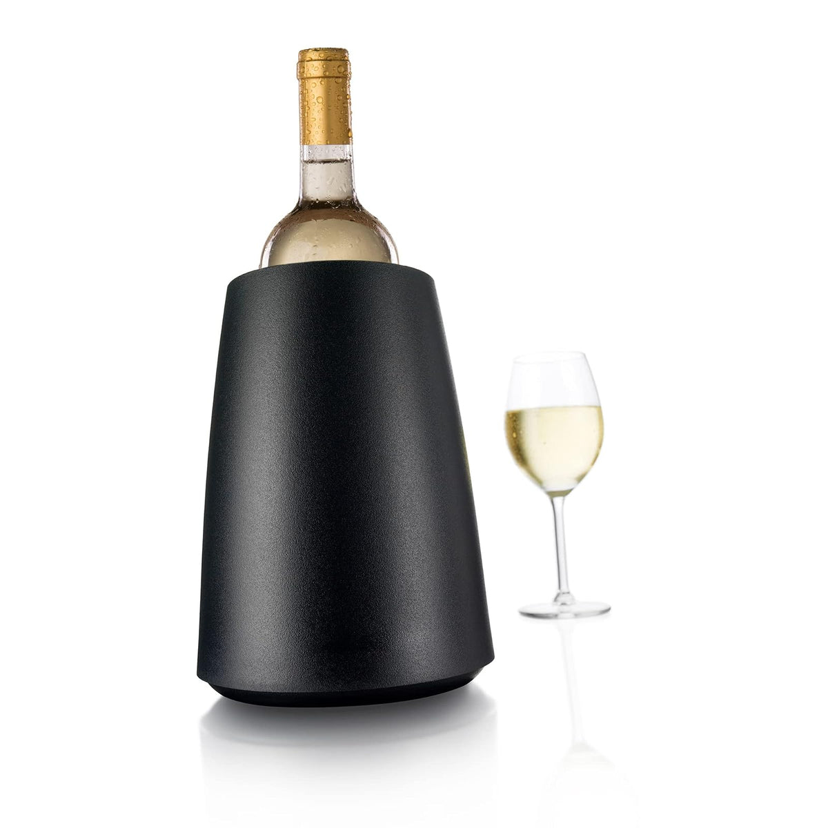 Vacu Vin Rapid Ice elegante enfriador de vino, color negro, Negro, Negro, 1