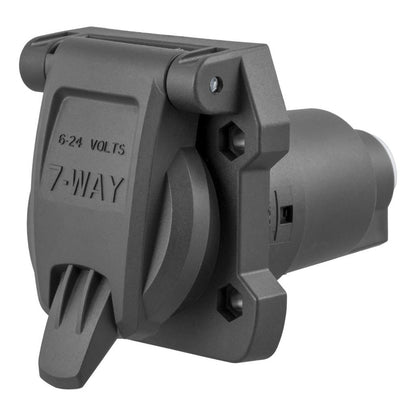 CURT Conector de Arnés de Cableado para Remolque de 7 Pines para Vehículos Pesados, 58155