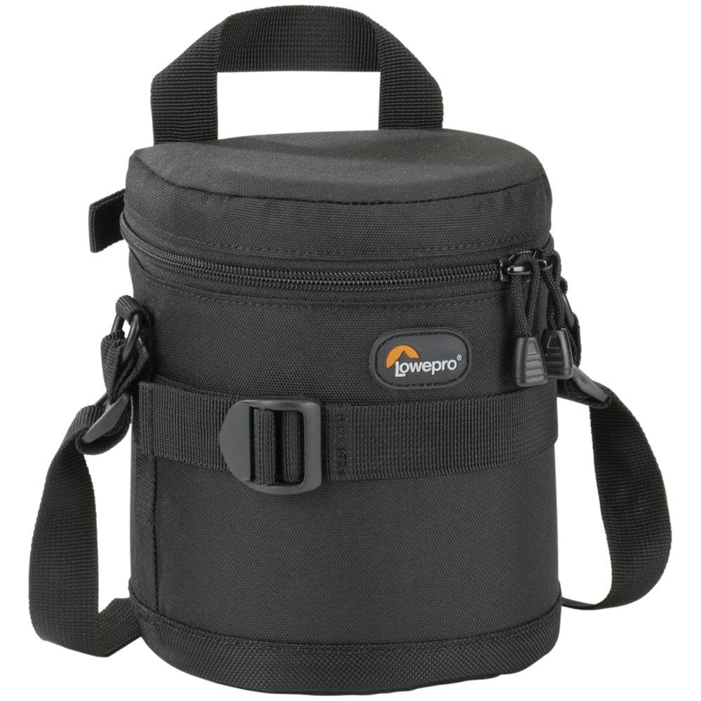 Lowepro Estuche para Lente 11 x 14 cm con Relleno de Espuma Antigolpes, Compatible con SlipLock, Cremallera Reforzada y Material Impermeable, Ideal para Fotografía Profesional, Color Negro