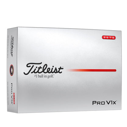 Titleist Pro V1x Pelotas de Golf Docena - Números altos - blanco