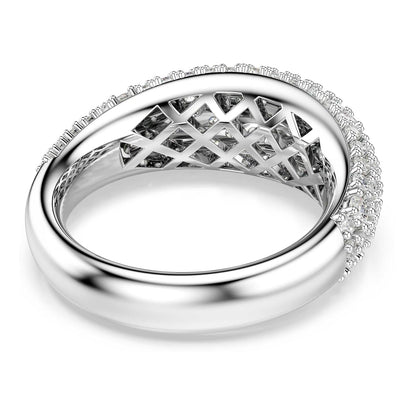 Swarovski Anillo Sublima, Blanco, Baño de rodio