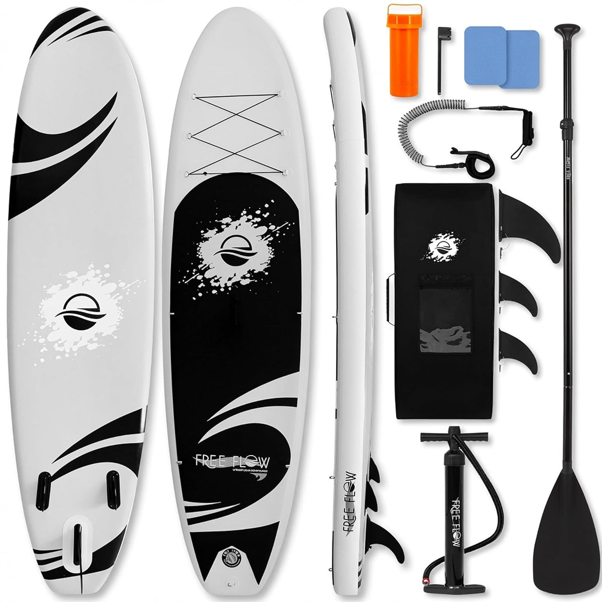 SereneLife Tabla Paddle Surf Inflable con Accesorios y Bolsa - Gris