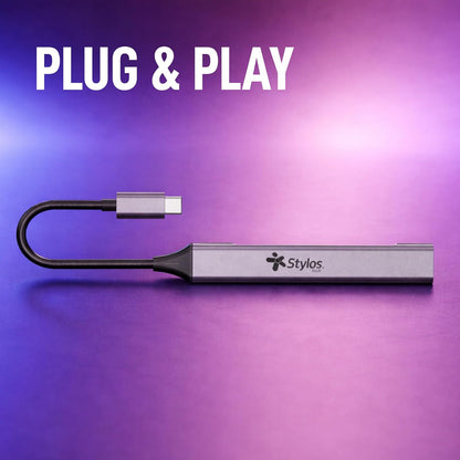 Hub de 4 Puertos USB a Tipo C Stylos Tech