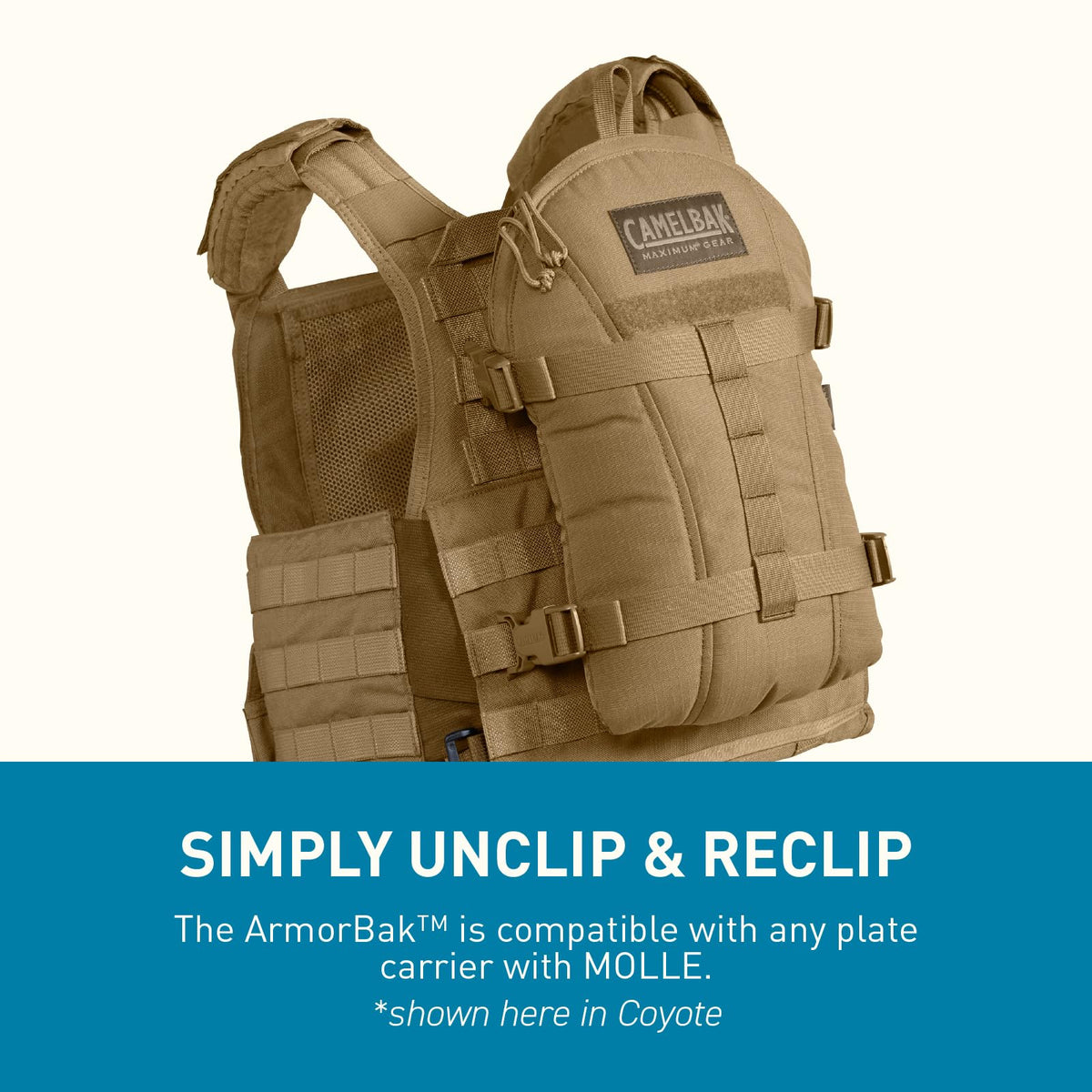 CamelBak ArmorBak Paquete de hidratación, con depósito Crux de 100 onzas (3.0 L) Mil-Spec