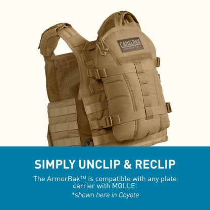 CamelBak ArmorBak Paquete de hidratación, con depósito Crux de 100 onzas (3.0 L) Mil-Spec