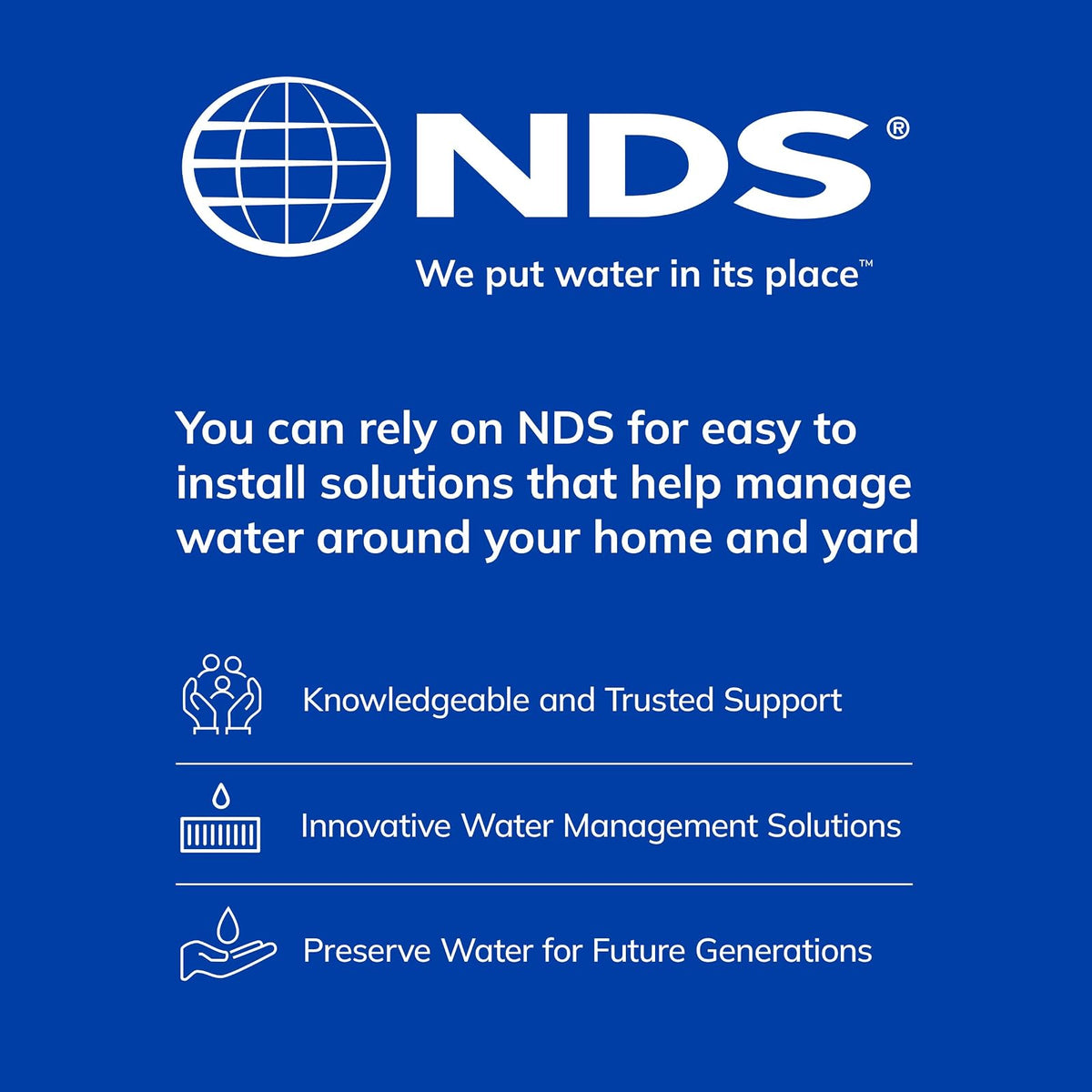 NDS Kit de Drenaje de Lavabo Cuadrado 12 Pulgadas