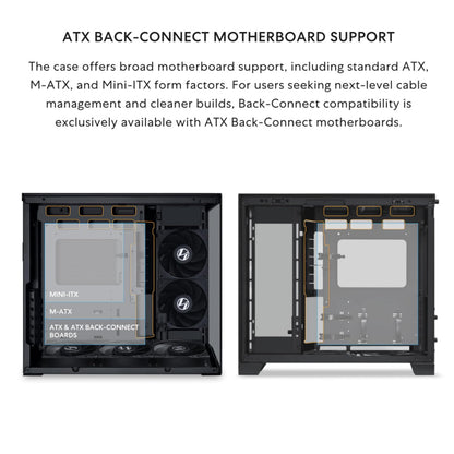 Lian LI Dynamic Mini V2 Black – Cristal Temp ATX/mATX en un Pro Compact Gamer Case