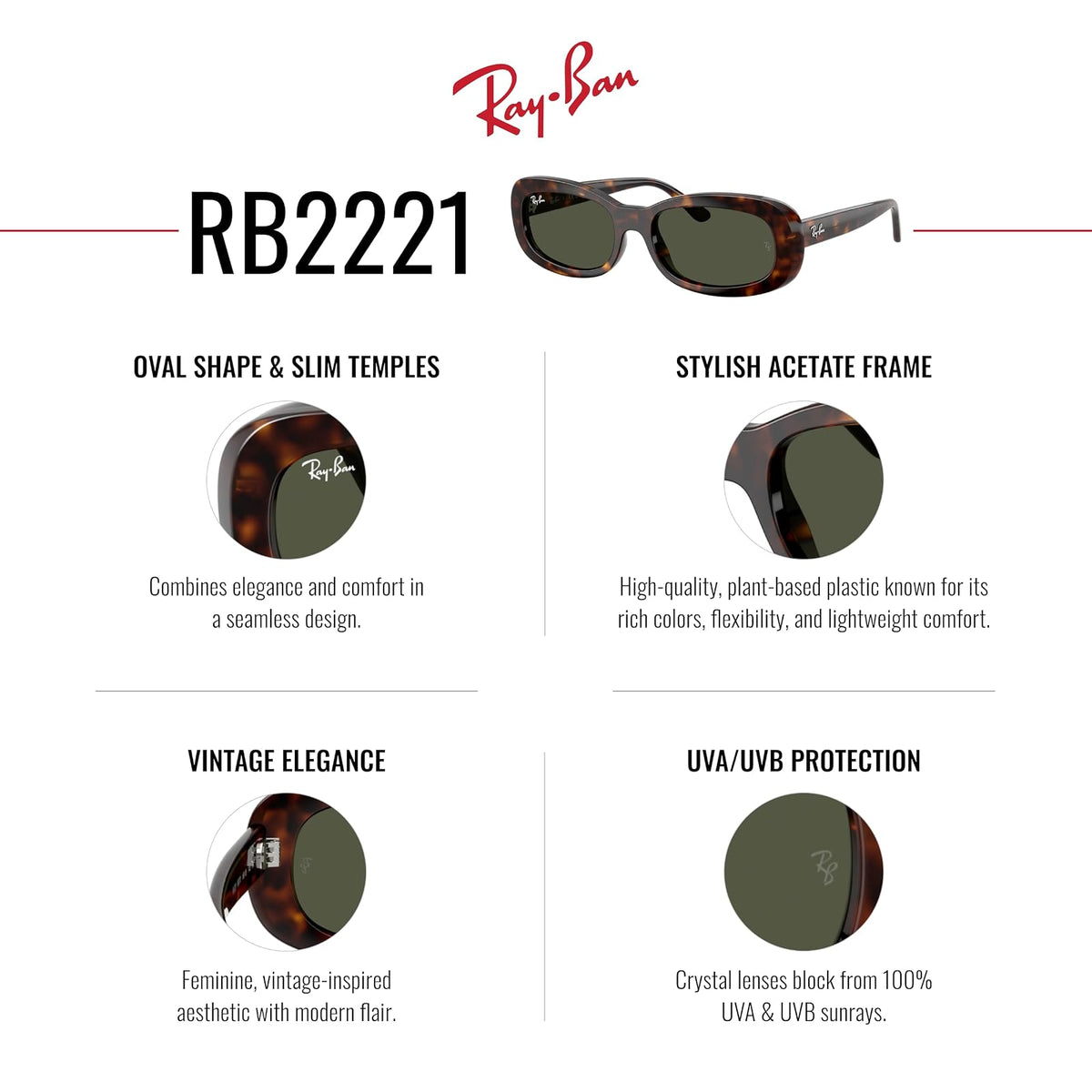 Ray-Ban Ray-Ban Evolution Gafas Unisex adulto