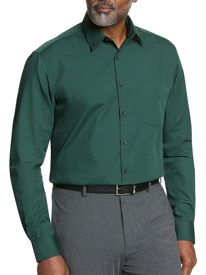Van Heusen Camisa de Vestir Manga Larga para Hombre, Ajuste Regular - Hoja oscura - 16.5cm Cuello 34cm-35cm Manga