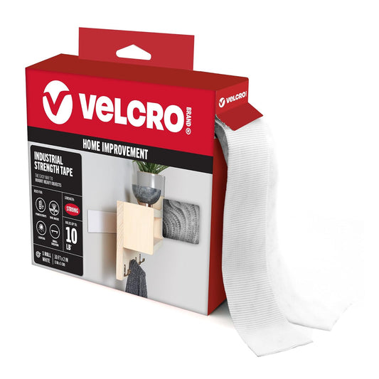 VELCRO Brand Fuerza Industrial - Uso interior y exterior, Tamaño 3m x 5cm, Blanco - Paquete de 1