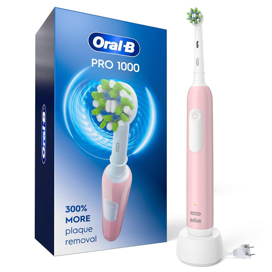Oral-B Pro 1000 CrossAction Cepillo de dientes eléctrico, color rosa