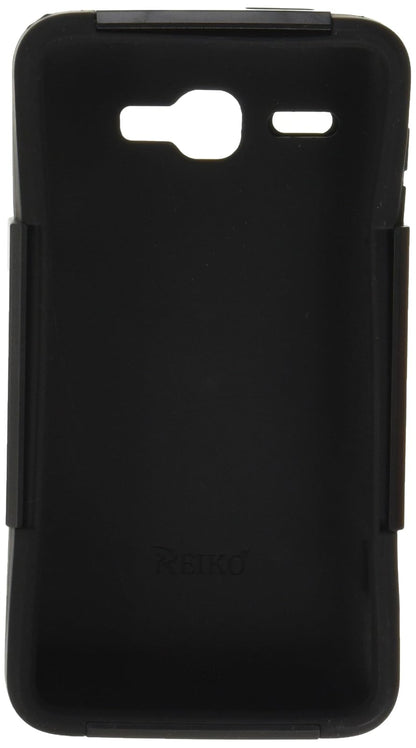 Reiko Silicone Case and Protector Cover Holster with Clip for Alcatel Onetouch Sonic LTE A851L, Black