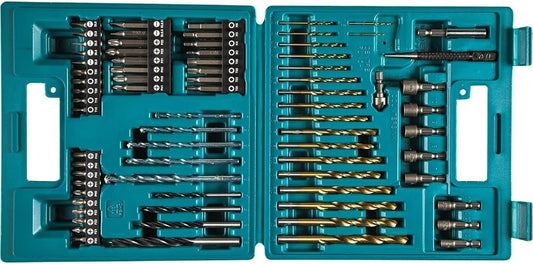 Makita - JUEGO DE ACCESORIOS MULTIPROPOSITOS 75 PZAS CON PUNTAS PARA ATORNILLADOR, AVELLANADOR, BROCAS PARA MADERA, METAL Y CONCRETO