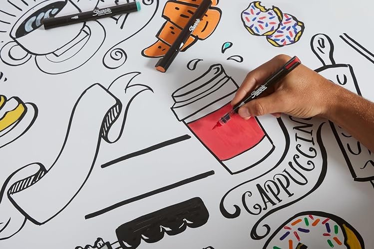 Sharpie Marcadores Creativos, Marcadores Acrílicos a Base de Agua, Punta de Bala, Colores Surtidos, 12 Piezas