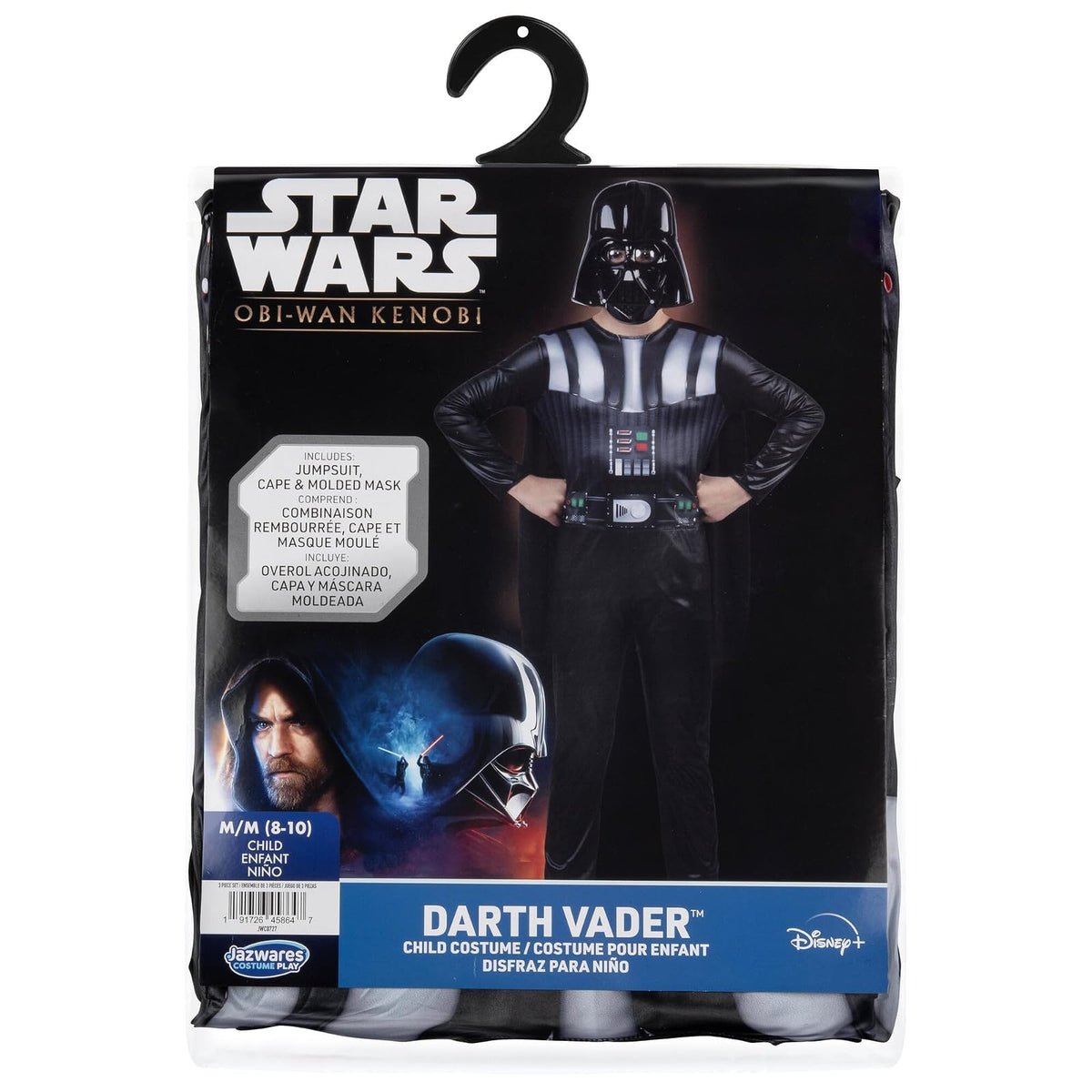 Star Wars - Disfraz de Darth Vader para niños, disfraz de Halloween para niños, con licencia oficial M