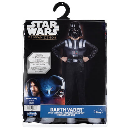 Star Wars - Disfraz de Darth Vader para niños, disfraz de Halloween para niños, con licencia oficial M