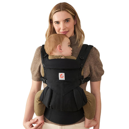 Ergobaby Omni 360 Portabebés Ergonómico Todas las Posiciones, 3 a 20 kg - Negro puro - Algodón de alta calidad