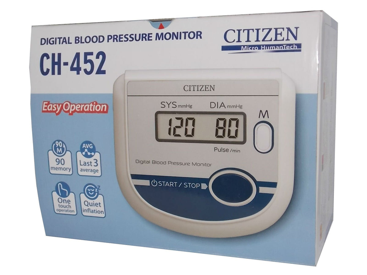 Citizen CH-452 Medidor de Presión Arterial, blanco/azul