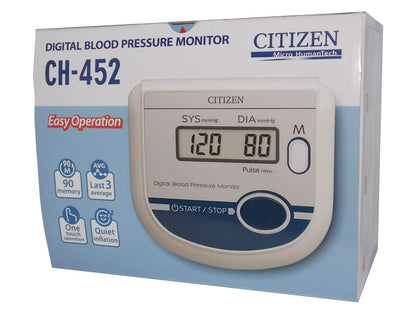 Citizen CH-452 Medidor de Presión Arterial, blanco/azul