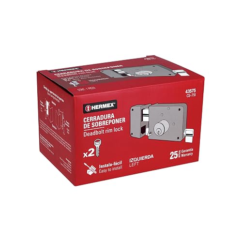 Hermex CS-75I, Cerradura de sobreponer, clásica, instala-fácil, izquierda