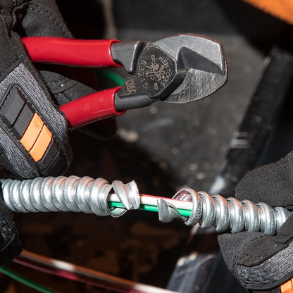 Klein Tools 63215 - Cortador de cables, fabricado en Estados Unidos, compacto de alto apalancamiento de 6.5 pulgadas, forjado de acero fabricado en Estados Unidos, ideal para cortar cables de aluminio