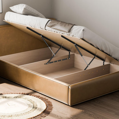 VEVOR Elevador de Cama, Tamaño de Cama Compatible 150 x 180 cm, Capacidad de Carga 70 kg, para Bricolaje, Palanca Neumática Vertical de Lujo, para Habitación de Invitados, 1080 x 750 x 45 mm, Negro