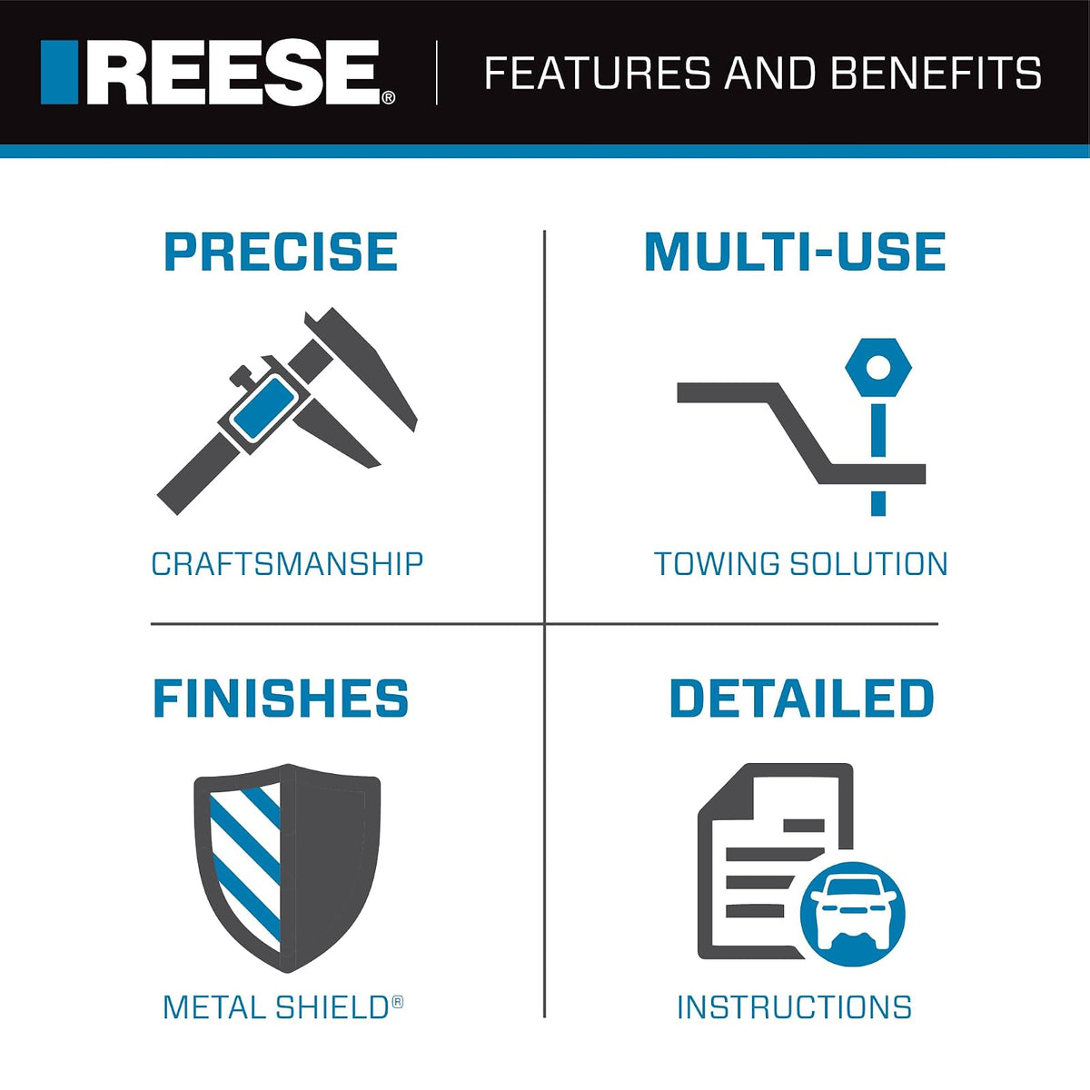 Reese Towpower 7043000 - Kit de iniciación de Enclavamiento Clase II de 1-1/4 Pulgadas