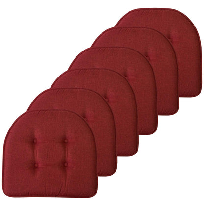 Sweet Home Collection Cojín de Espuma Viscoelástica para Silla - Vino Borgoña - 6 Unidad (Paquete de 1)