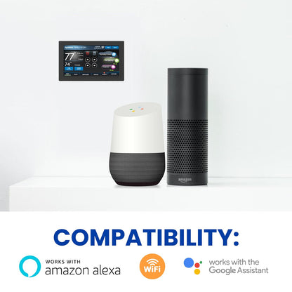 AprilAire 8920W - Termostato de visualización táctil a color programable Wi-Fi con control IAQ; compatible con Alexa y Google Assistant